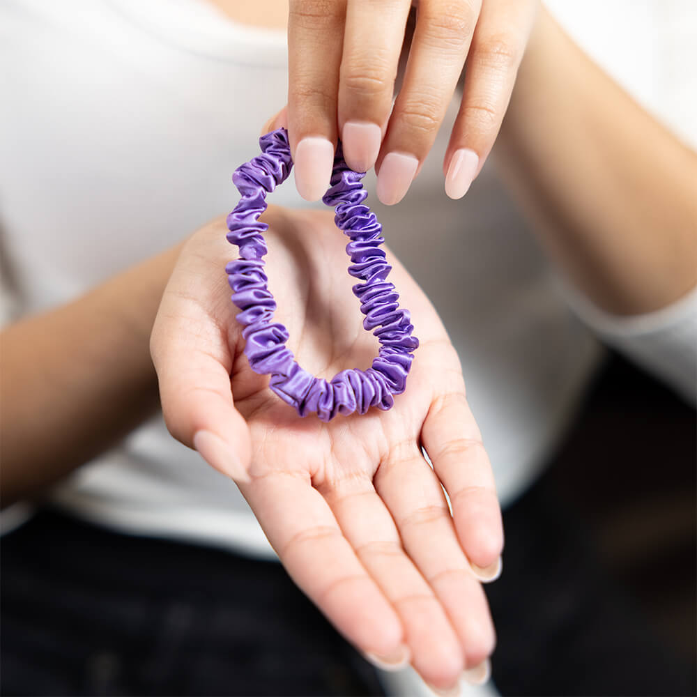 Blissy Mulberry Silk Blissy Skinny Scrunchies – Orchid