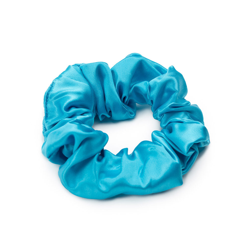 Blissy Bahama Blue Silk Blissy Scrunchies Detail –
