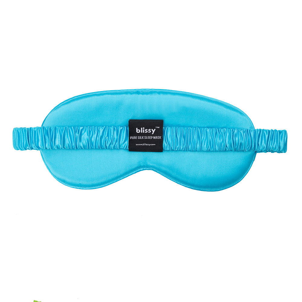 Bahama Blue Mulberry Silk Sleep Mask – Blissy