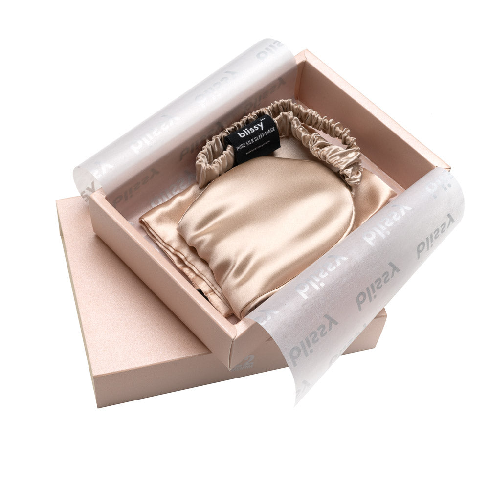 Champagne Sleep Mask – Blissy Premium Silk