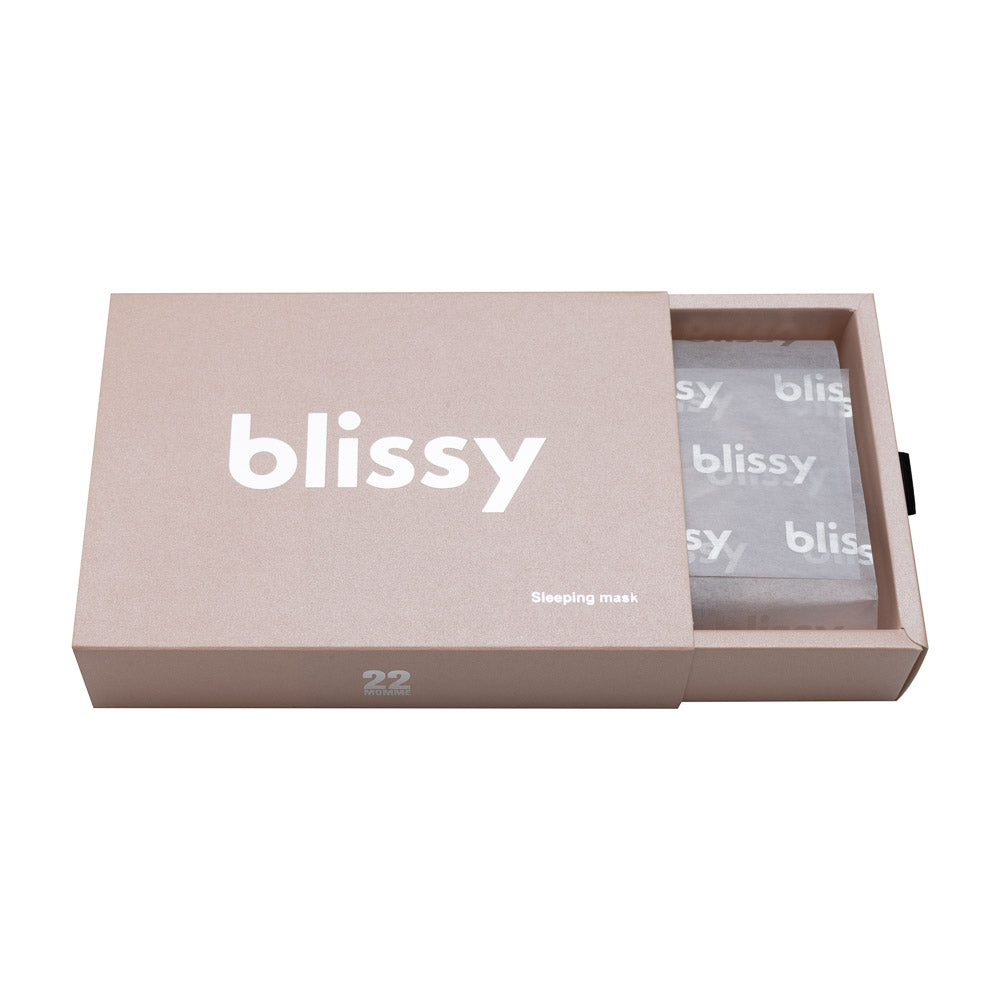 Blissy Champagne Sleep Mask Lifestyle – Mulberry Silk