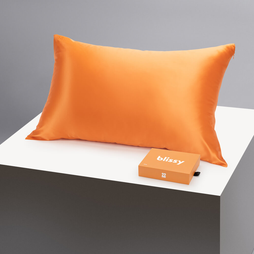 Blissy King Coral Pillowcase – 22 Momme Mulberry Silk, 100% Silk