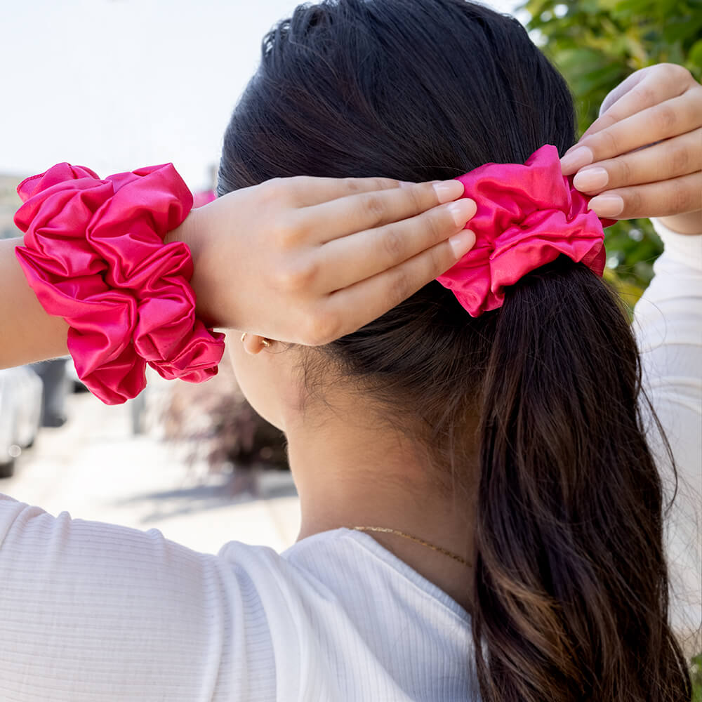 Hibiscus Blissy Scrunchies – Blissy Premium Silk