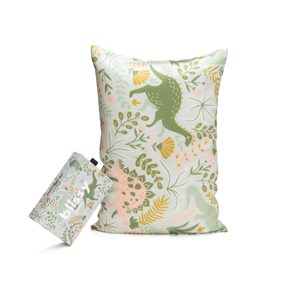 Blissy Dinosaur Silk Pillowcase Detail –