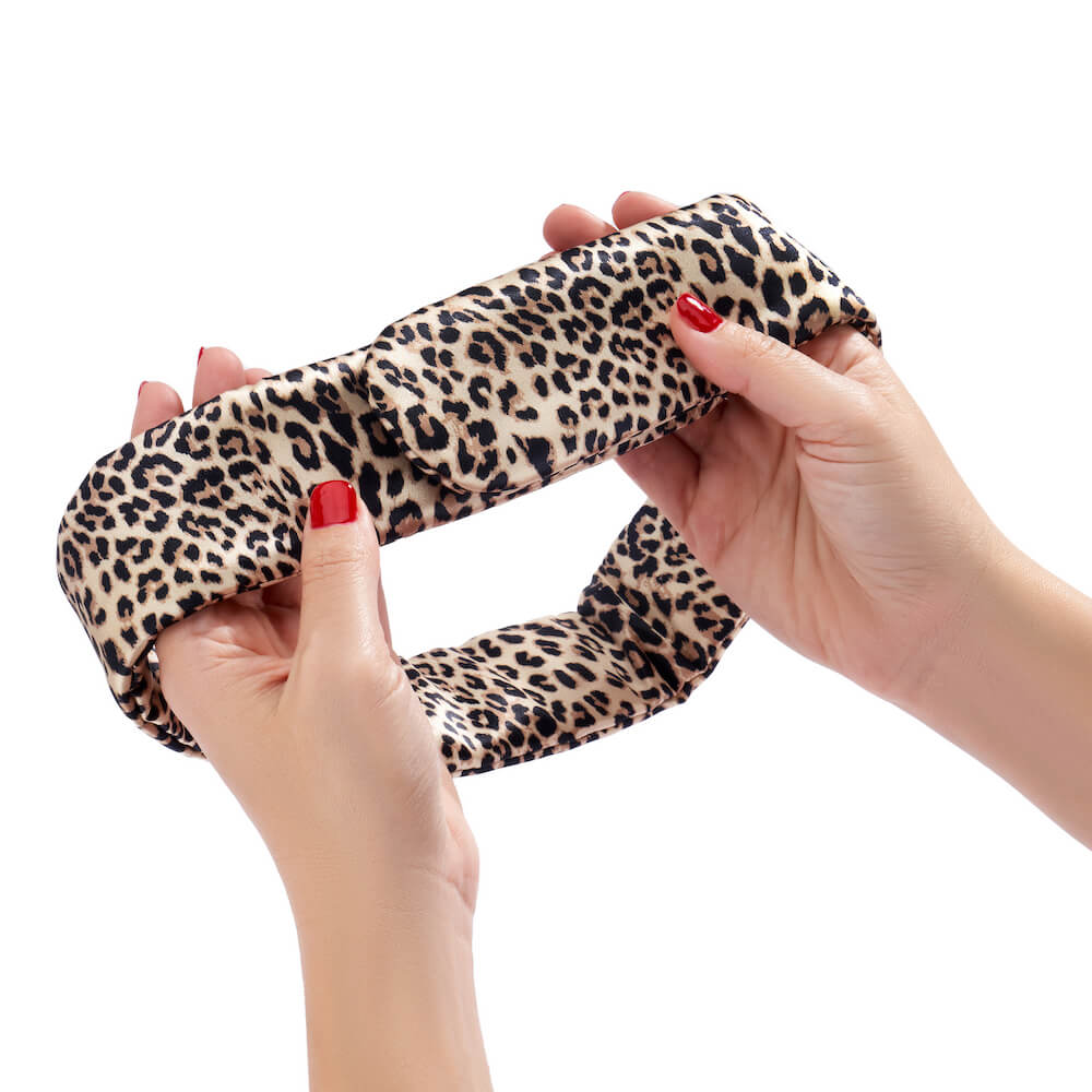 Blissy Mulberry Silk Blissy Beauty Band – Leopard