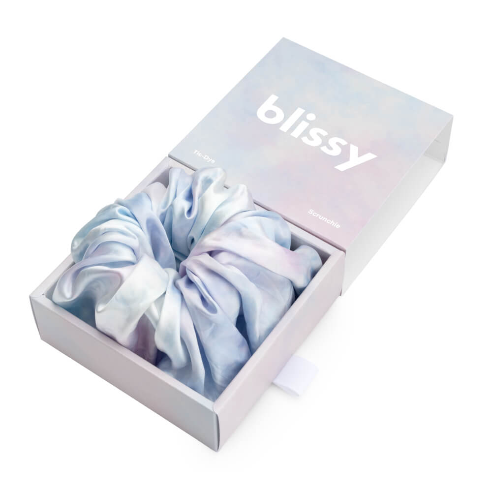 Blissy Tie-Dye Blissy Oversized Scrunchie – 22 Momme Mulberry Silk, 100% Silk