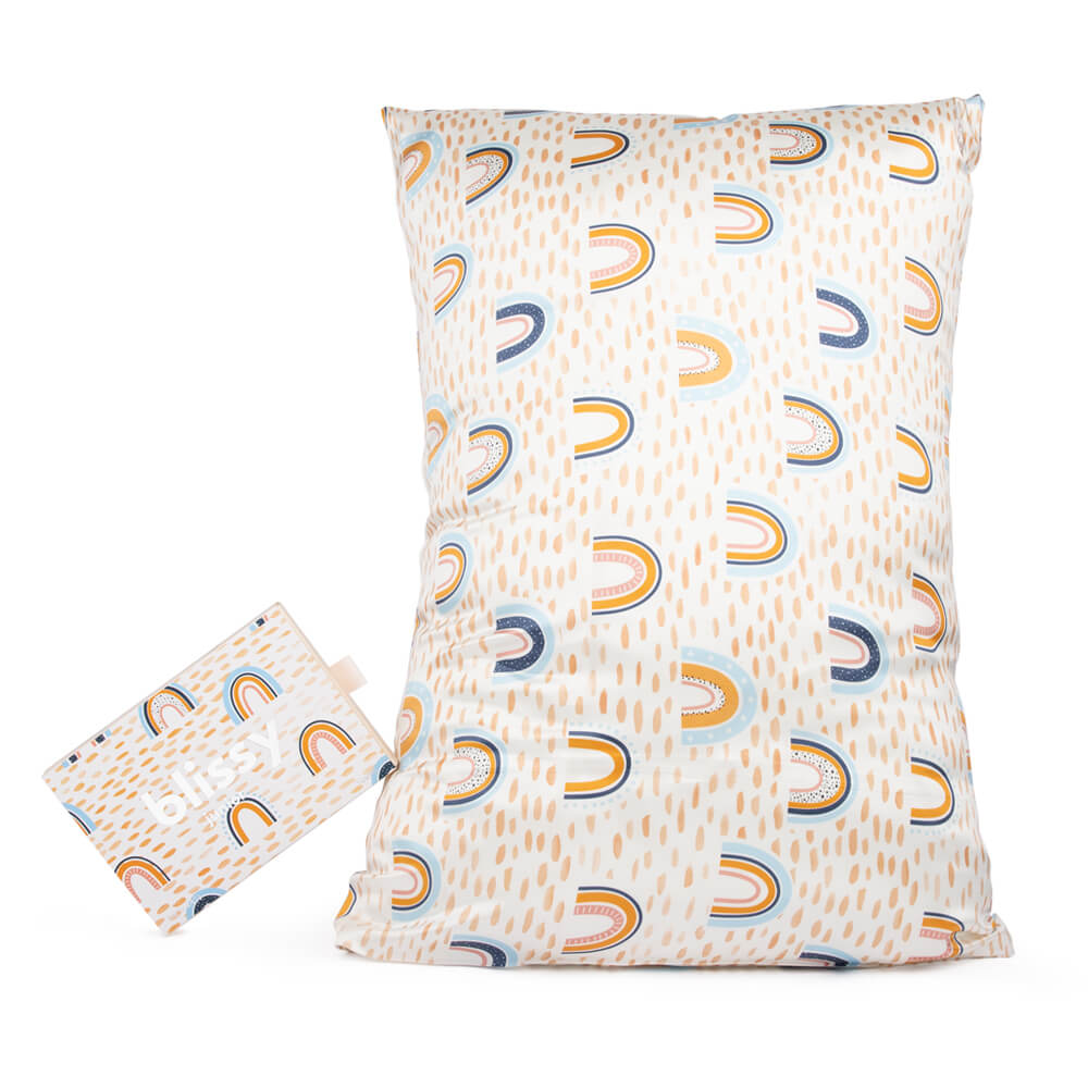 Blissy Rainbow Silk Pillowcase Detail –