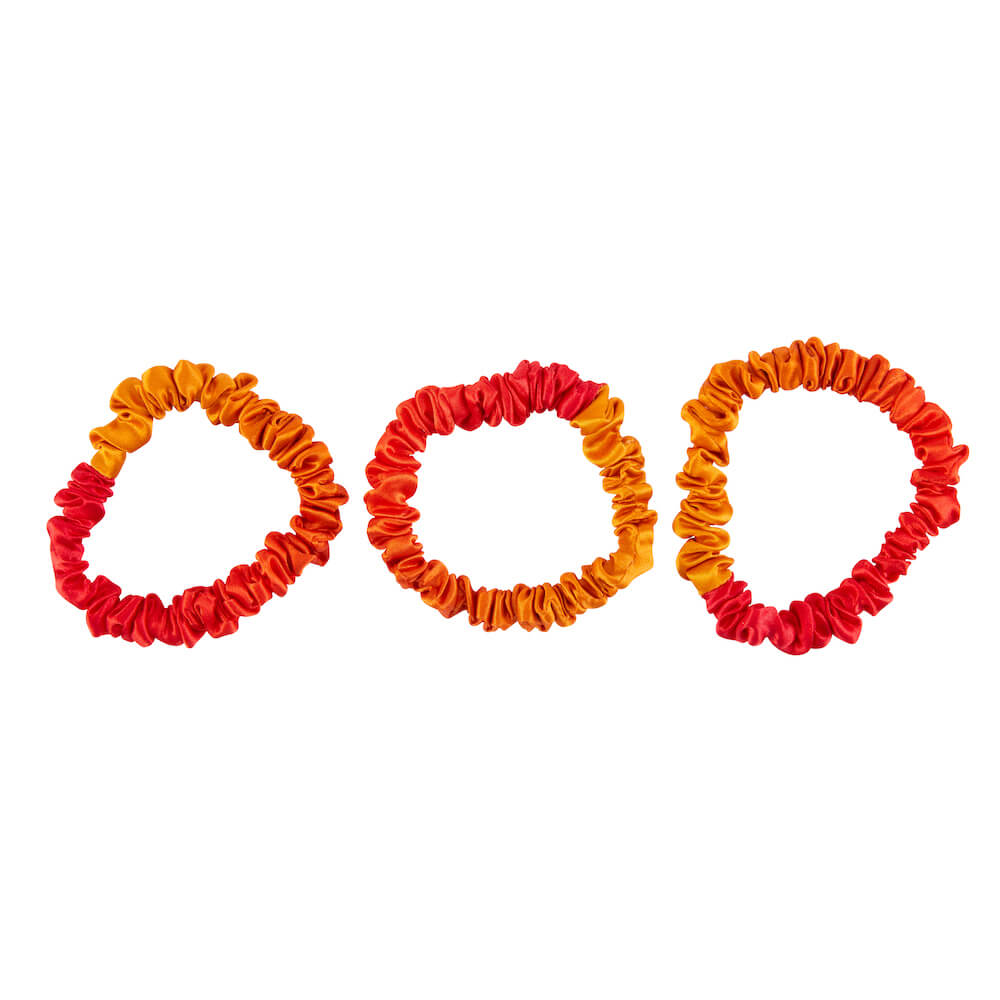 Blissy Orange Ombre Silk Blissy Skinny Scrunchies Detail –