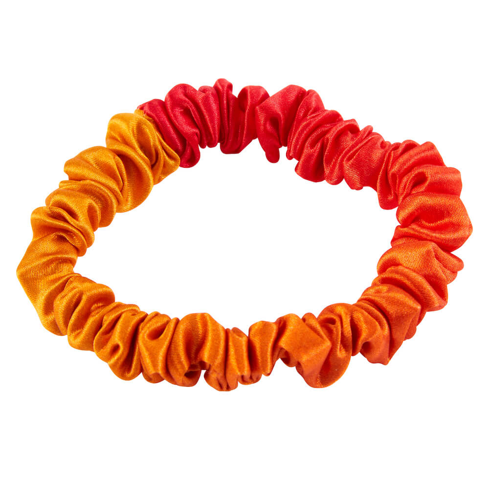 Blissy Orange Ombre Blissy Skinny Scrunchies Lifestyle – Mulberry Silk