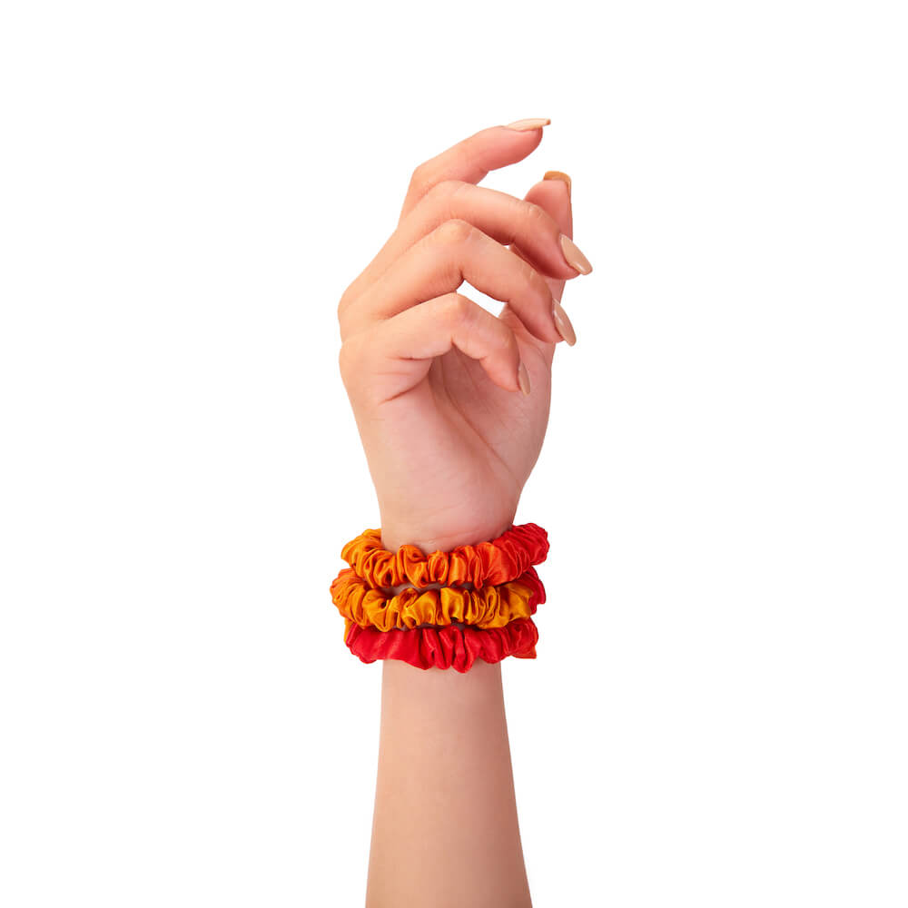 Orange Ombre Blissy Skinny Scrunchies – Blissy Premium Silk