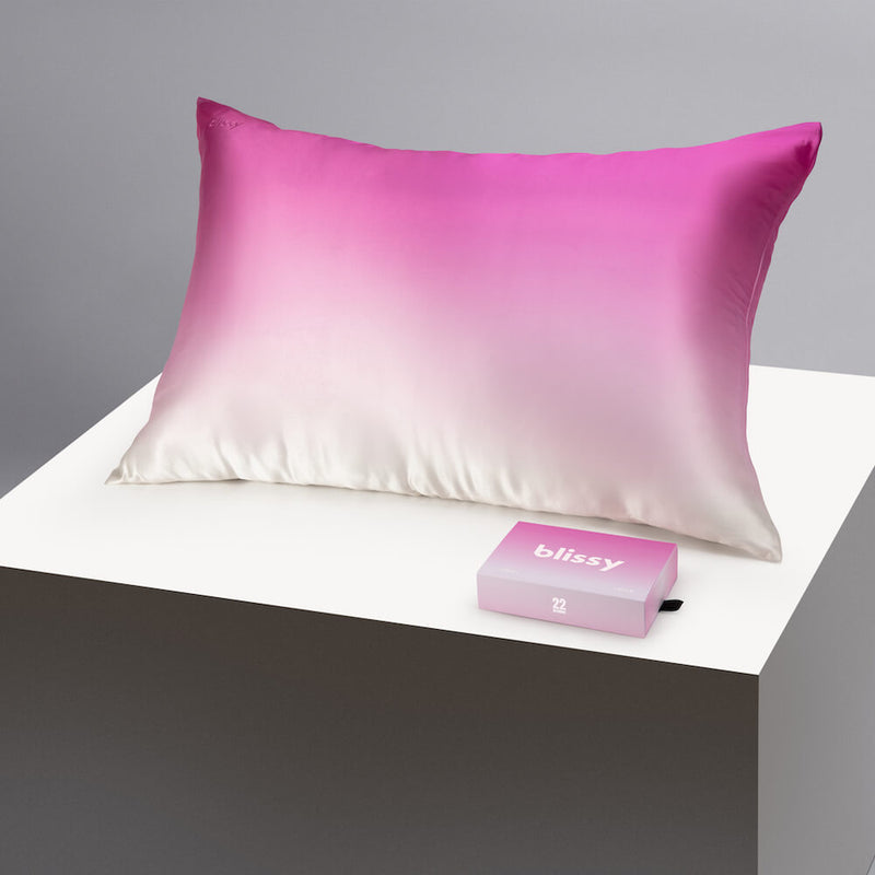 Pillowcase - Pink Ombre - Standard - Blissy Standard Pink Ombre Pillowcase – 22 Momme Mulberry Silk, 100% Silk