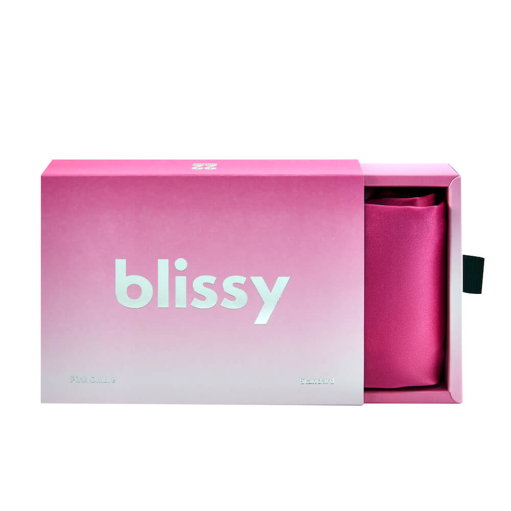 Blissy Mulberry Silk Pillowcase – Pink Ombre Standard