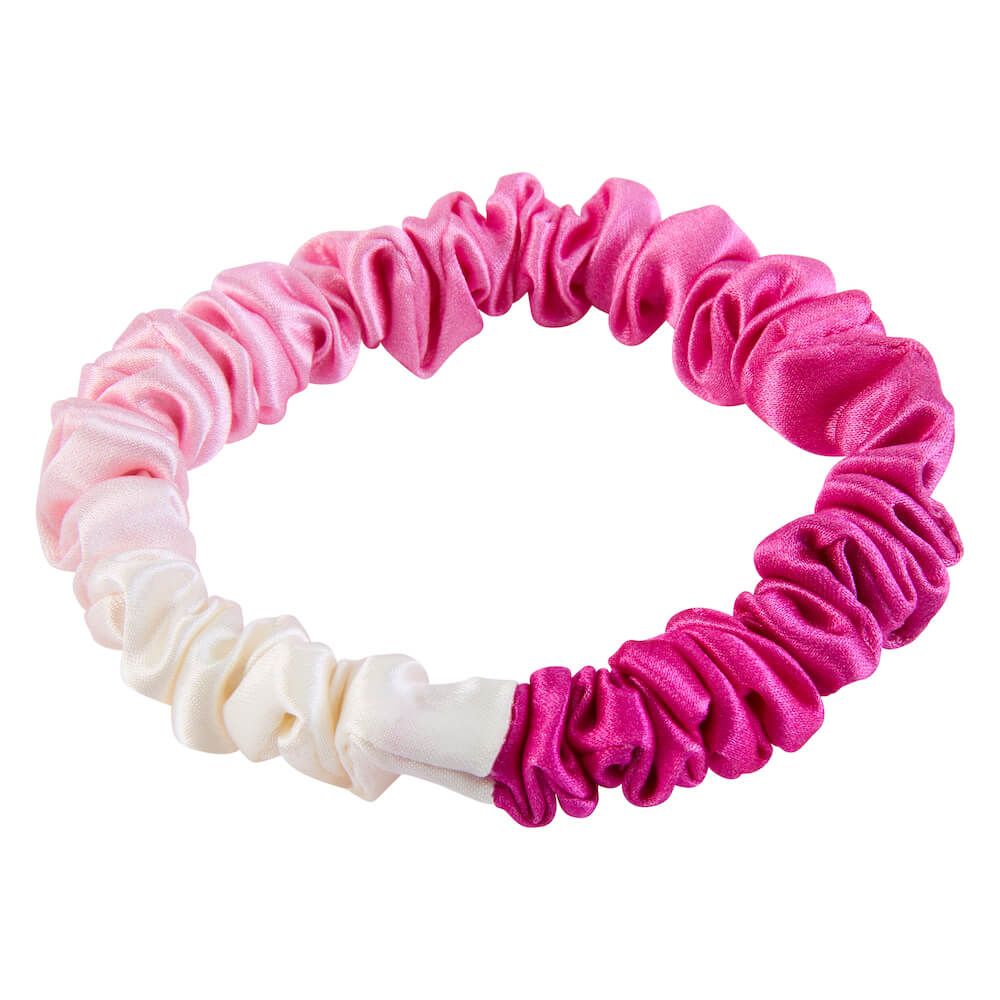 Blissy Pink Ombre Blissy Skinny Scrunchies Lifestyle – Mulberry Silk