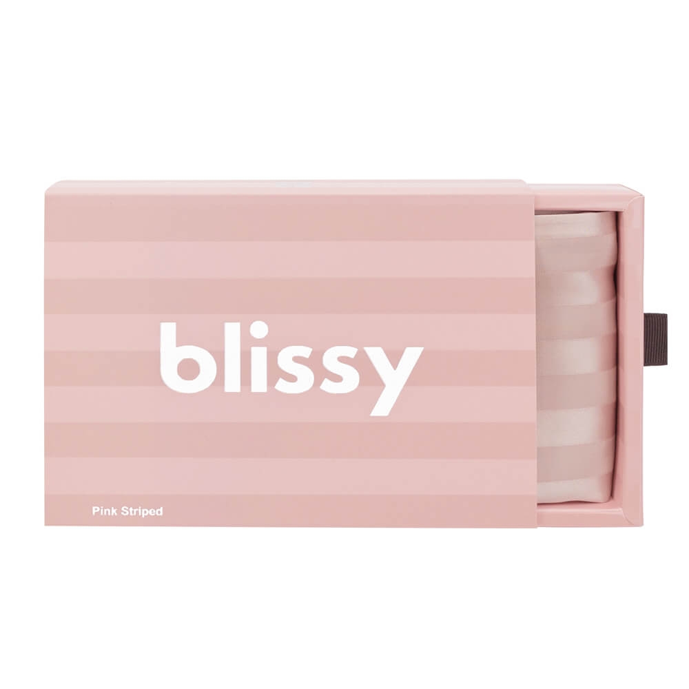 Standard Pink Striped Pillowcase – Blissy Premium Silk
