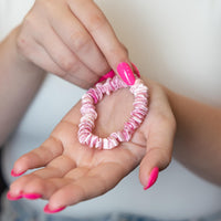 Blissy Skinny Scrunchies - Pink Tie-Dye