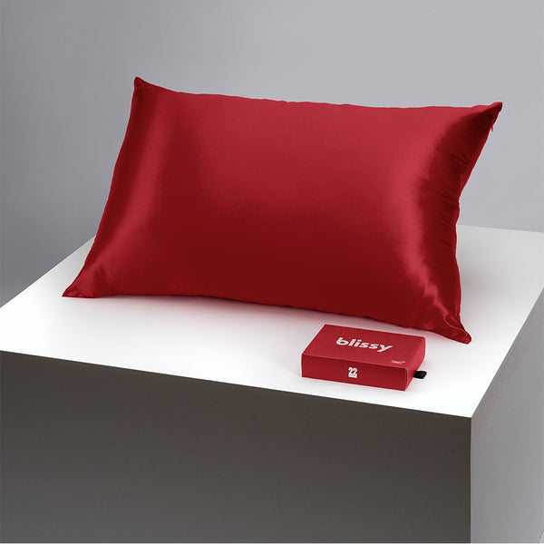 Blissy Queen (Product)Red Pillowcase – 22 Momme Mulberry Silk, 100% Silk