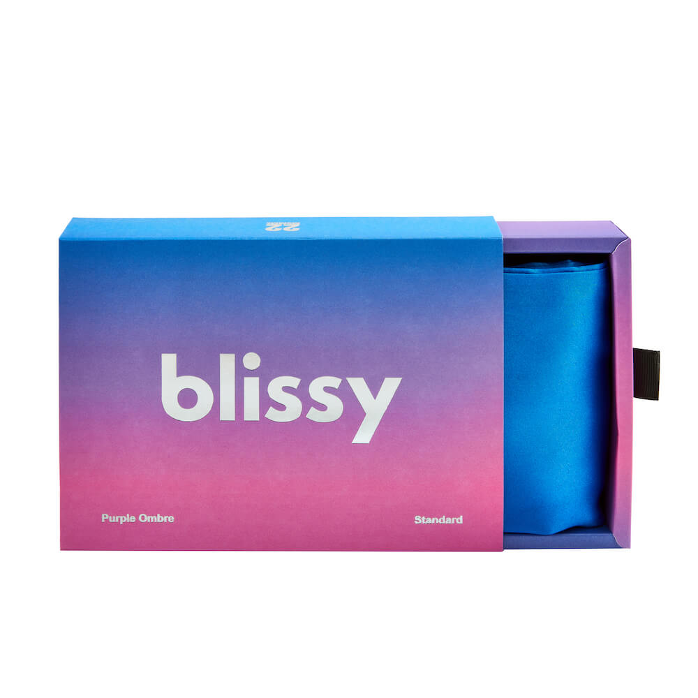 Blissy Mulberry Silk Pillowcase – Purple Ombre Queen