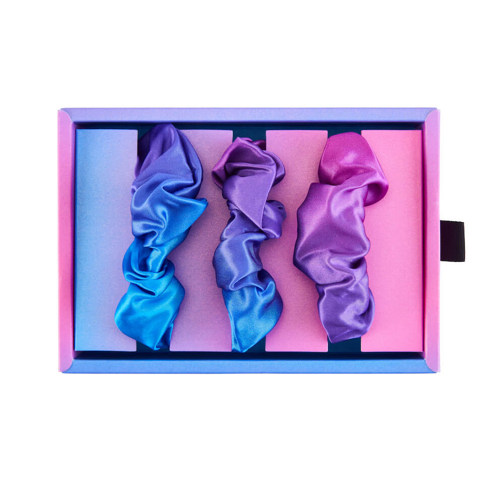 Purple Ombre Mulberry Silk Blissy Scrunchies – Blissy