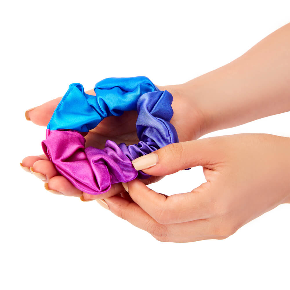 Blissy Mulberry Silk Blissy Scrunchies – Purple Ombre