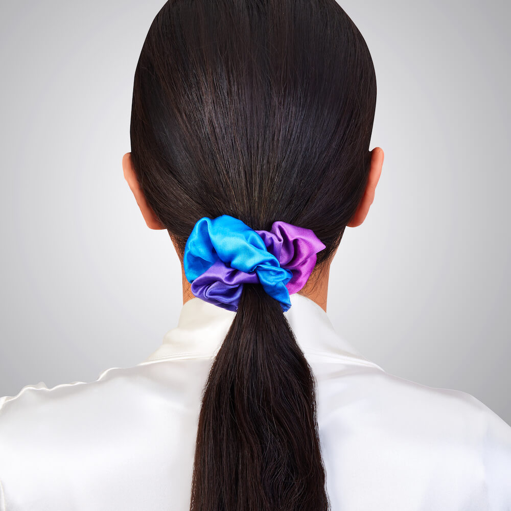 Blissy Mulberry Silk Blissy Scrunchies – Purple Ombre