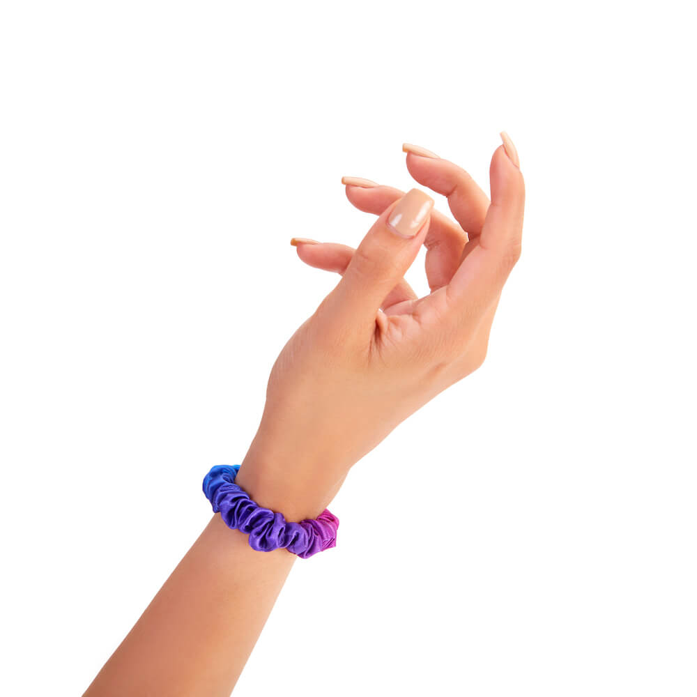 Blissy Purple Ombre Silk Blissy Skinny Scrunchies Detail –