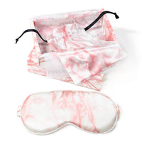 Sleep Mask - Rose White Marble