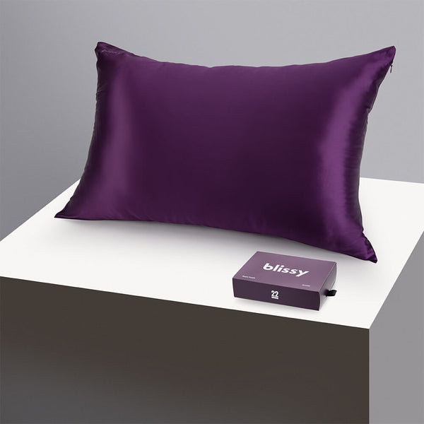 Blissy King Royal Purple Pillowcase – 22 Momme Mulberry Silk, 100% Silk