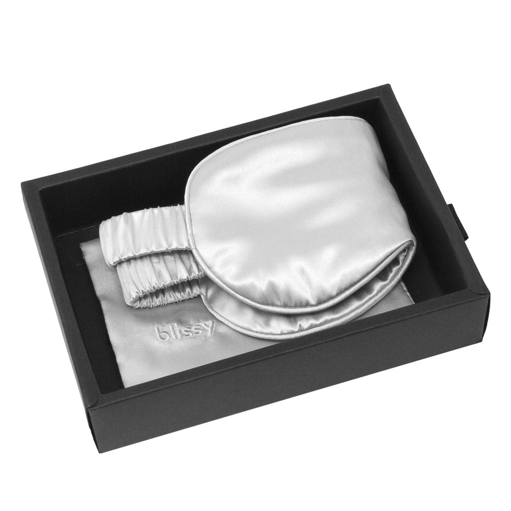 Blissy Mulberry Silk Sleep Mask – Silver