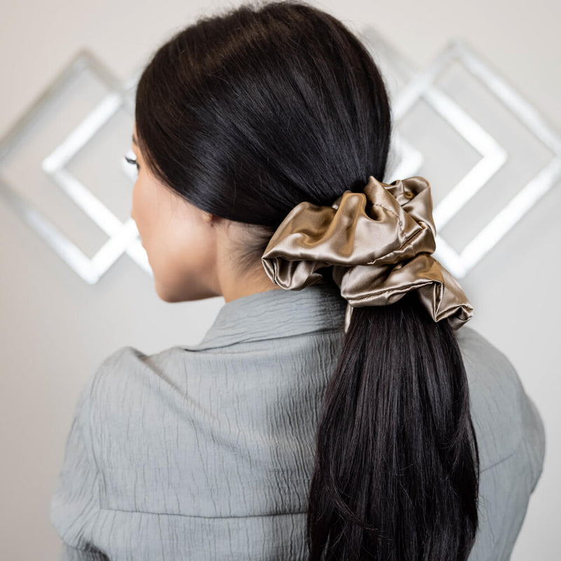 Blissy Oversized Scrunchie - Taupe