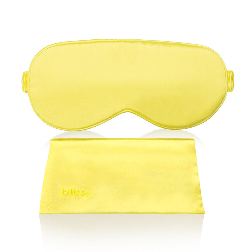 Blissy Mulberry Silk Sleep Mask – Sunshine Yellow