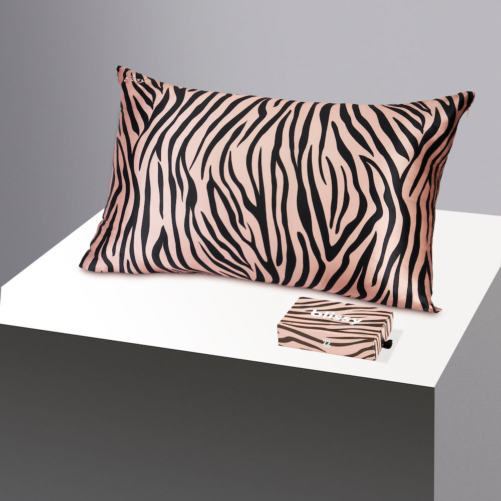 Blissy Queen Tiger Pillowcase – 22 Momme Mulberry Silk, 100% Silk