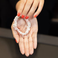 Blissy Skinny Scrunchies - Rose White Marble